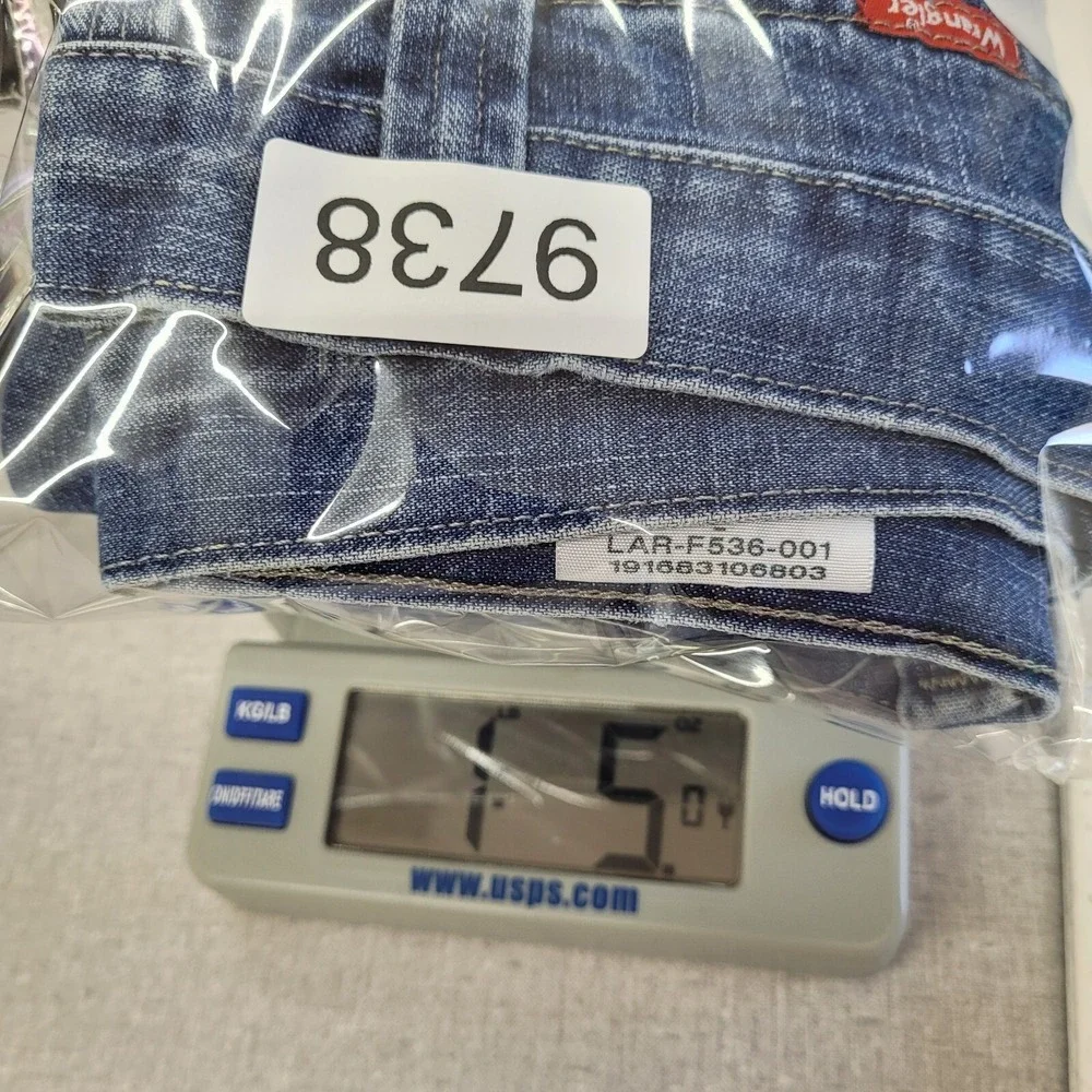 Wrangler Mens Carpenter Denim Shorts Size 46‎ Blue Medium Wash Utility Workwear